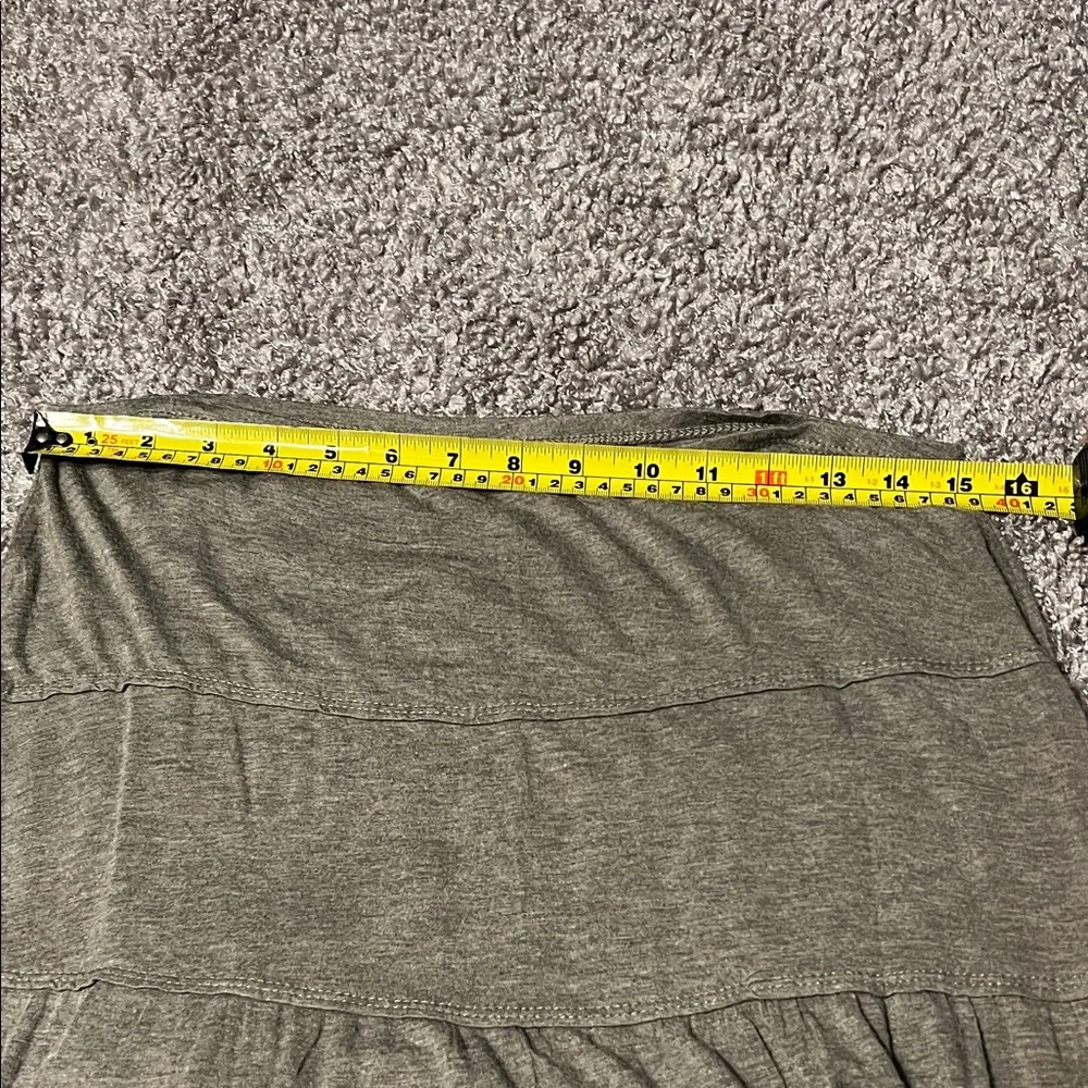 Max Studio Gray Tiered Women's Maxi Skirt - Picture 4 of 4